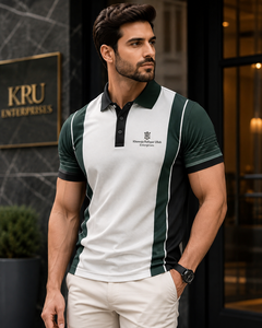 Nueva Llegada: Camiseta Casual de Manga Corta para Hombre, Personalizable con Logotipo, Tejida en Poliéster/Algodón, Tallas Grandes, Transpirable, de Alta Calidad - Product Image 3