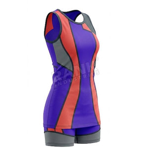 Uniforme de Netball Unisex al por Mayor, 100% Poliéster, de Alta Calidad, Transpirable, Antiarrugas, sin Mangas, Ropa Deportiva - Product Image 3