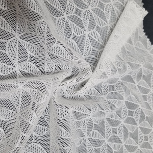 ผ้าลูกไม้ยืดลายเรขาคณิต 147 ซม. น้ำหนักเบา สีตามสั่ง ไนลอนผสมสแปนเด็กซ์ ระบายอากาศได้ดี เนื้อนุ่ม เหมาะสำหรับชุดชั้นใน ชุดนอน ชุดแต่งงาน - Product Image 1