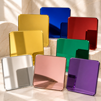 Plaque acrylique miroir haute réflexion colorée 3 mm personnalisée pour signalétique, décoration de mariage, art mural, meubles et projets créatifs