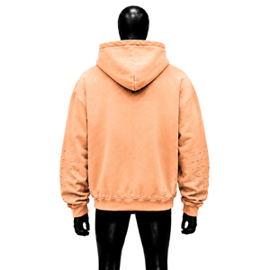Sudadera con capucha gráfica extragrande PREMIUM PEACH para hombre, estilo urbano moderno, corte holgado, ropa de invierno larga - Product Image 2