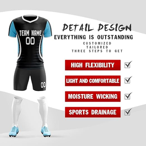 Uniforme de fútbol personalizado, conjunto de camiseta y pantalones cortos para entrenamiento y partidos, uniforme de fútbol transpirable, conjunto de camiseta y pantalones cortos para equipo. - Product Image 3