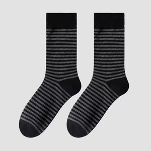 Chaussettes pour hommes, 100% coton, respirantes, motif Argyle, usage quotidien, chaussettes tricotées pour l'automne, logo personnalisé - Product Image 5