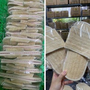 BEST SELLING Loofah <b>Slippers</b> For Shower Use And Dead Skin Removal <b>Clean</b> Plant Fiber Comfortable Home <b>Slippers</b> - Product Image 5