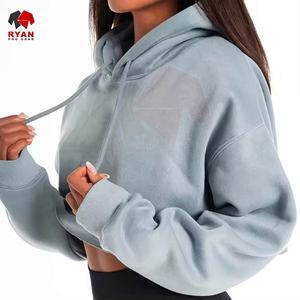 Ryan Pro Gear – Nouveaux sweats à capuche pour femmes, crop top respirant et élégant, couleur personnalisée, grandes tailles, services OEM et ODM - Product Image 4