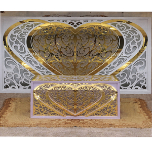 Heart Shape <b>Wedding</b> Backdrop Metal Props Newest <b>Wedding</b> Stage Iron Metal <b>Frame</b> Heart Shaped <b>Wedding</b> Arch Metal Props USA - Product Image 1