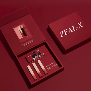 Boîte-cadeau magnétique personnalisée avec logo, finition douce au toucher, en carton rigide, pour cosmétiques, rouge à lèvres, gloss à lèvres - Product Image 1