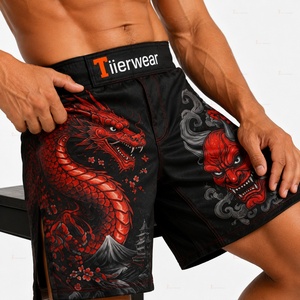 กางเกง MMA Elite รุ่น 205 GSM ผลิตจากโพลีเอสเตอร์ผสมสแปนเด็กซ์ ทนทาน ยืดได้สี่ทิศทาง แห้งเร็ว เหมาะสำหรับการฝึกซ้อมต่อสู้ รับผลิตแบบ OEM และติดฉลากส่วนตัว - Product Image 6