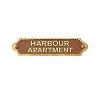 Plaque de porte professionnelle unique en laiton, gravée sur mesure, pour l'extérieur