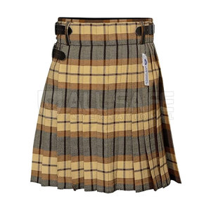 Asequible para hombre Utility Kilt Mezcla de algodón transpirable Tartan Pliegues Bolsillos de carga Dobladillo reforzado Hebillas ajustables para festivales - Product Image 1