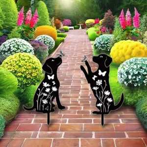 Haute qualité grande taille métal chat Silhouette extérieur pelouse décorations chat noir jardin ornements acier cour décor - Product Image 6