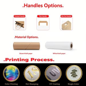 Eco-Friendly <b>Biodegradable</b> Kraft Paper Bags Brown & White Custom Logo Factory Wholesale <b>Packaging</b> - Product Image 2