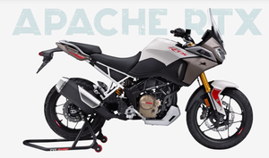 Motocicleta TVS "APACHE RTX" con Estilo Deportivo Scrambler en Color Plata, Negro y Rojo, Tipo Aventura de 660 cc - Product Image 2