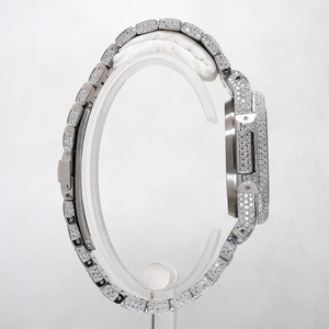 Montres RUDRA JEWELS : Montre de luxe en acier inoxydable avec mouvement mécanique Moissanite, sportive, élégante, vintage, creuse, carrée, en cristal - Product Image 3