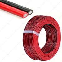 Cable Eléctrico Paralelo Yuehua 28awg de 2 Hilos Rojo y Negro con Diseño de Cinta Plana para Comunicación Cableada