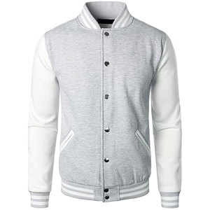 Nouvelle conception, veste varsity pour homme en toile de couleur unie, col montant, faible MOQ, respirante, séchage rapide, prix avantageux - Product Image 1