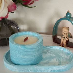 Soporte de vela hecho a mano de resina epoxi estilo antiguo para decoración navideña y regalo con tema de amor - Product Image 4