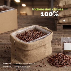 Clous de girofle bruns rougeâtres entiers avec tête, emballés en sacs PP de 25 kg, MOQ 1 FCL, expédition depuis Surabaya, Indonésie, Spiceblends - Product Image 5