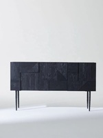 Armoire de rangement contemporaine SWT 2026 de haute qualité au design industriel moderne, en bois massif, à 4 portes, faite à la main, pour salon, hôtel, entrée