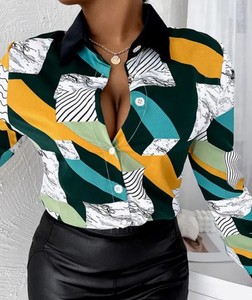 Camisa de punto vintage para mujer, nueva, de comercio exterior, informal, holgada, de manga larga con corte raglán, para otoño. - Product Image 3