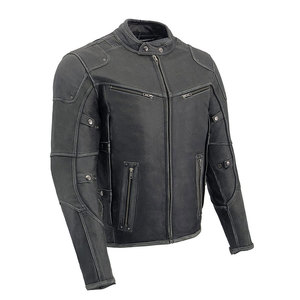 Custom Logo Wholesale Fashion Autumn <b>Mens</b> Leather Slim Motorcycle <b>Jacket</b> Plus Size <b>Men's</b> <b>Jackets</b> 100% Genuine Leather - Product Image 6