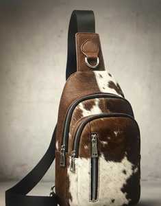 Premium Hair On Leather Sling Bag Women Cowhide Crossbody Purse Handmade Fashion Shoulder Bag Bulk LHSB-0001B - Product Image 4