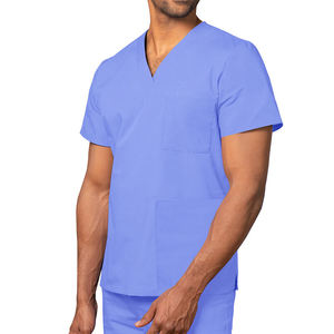 Polyester Cotton Wholesale Unisex Men Women's Medical Soft Stretchy Clothing Nurse Dress Hospital Suit Uniform <b>Scrub</b> <b>Sets</b> - Product Image 3