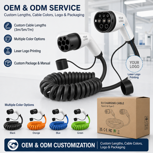 สายชาร์จแบบม้วนเก็บได้ OEM ชนิดที่ 2 ต่อชนิดที่ 2 กำลังไฟ 7 กิโลวัตต์ 22 กิโลวัตต์ สำหรับรถยนต์ไฟฟ้า จากผู้ผลิต - Product Image 5