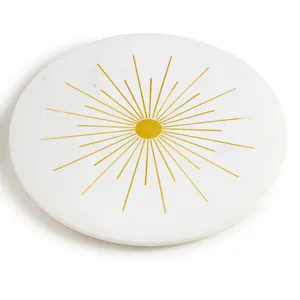Round Shape Hot Selling White Marble Cutting <b>Boards</b> Cheeseboards Marble Chopping <b>Board</b> for Kitchenware Usage Marble Cheese <b>Board</b> - Product Image 5
