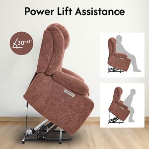 Poltrona Reclinabile Elettrica per Anziani con Funzioni Massaggio e Riscaldamento, Poltrona in Pelle per il Massimo Comfort in Soggiorno - Product Image 5