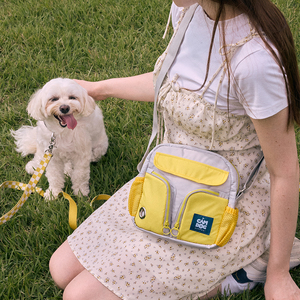 กระเป๋าคาดเอวสำหรับพาสุนัขเดินเล่น CAMDOG  ใส่ขนมสัตว์เลี้ยง 7 ช่อง กันน้ำ ซิป YKK กระเป๋าสะพายข้างสำหรับสัตว์เลี้ยง - Product Image 1