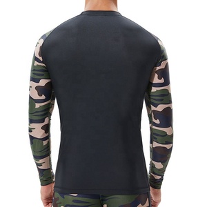 Muay Thai Kickboxing Training Gear 100% Polyester Tight Fit Rash Guards Beachwear Unisex <b>Swimming</b> Camo Printed Anti-UV - Product Image 3