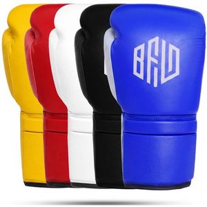 Gants de boxe professionnels pour l'entraînement au sparring, en cuir véritable, à lacets, pour Muay Thai, Kickboxing, MMA, Sanda, respirants, 8 oz - Product Image 6