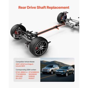 Albero di trasmissione posteriore compatibile per Ford Edge Lincoln MKX 2007-2014, 80.0"-81.6", ricambio per albero cardanico # DT4Z - Product Image 2