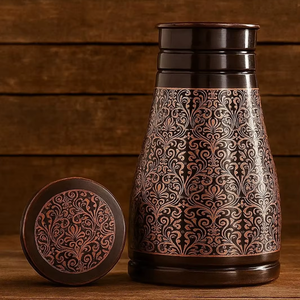 Pot à sucre moderne en cuivre noir martelé, fait main, anti-fuite, écologique, pour la cuisine et l'auto - Product Image 1