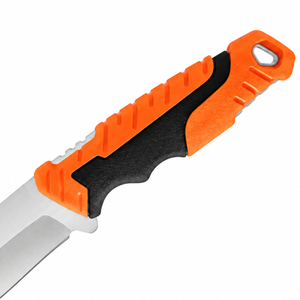 Couteaux de chasse à lame fixe orange, noir et argent, petits, avec poignée ergonomique antidérapante, lame en acier tranchante, étui de protection, pour l'extérieur - Product Image 2
