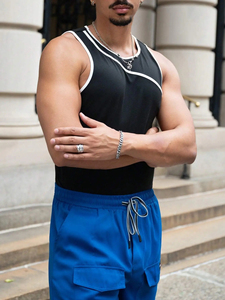 Camisetas de Gimnasio de Verano para Hombre con Logotipo Personalizado, Tejido Elástico Transpirable de Nailon y Spandex, Estilo Deportivo para Chicos - Product Image 4
