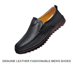 Men's White Leather Casual Shoes Summer Breathable Slip-On Loafers 100% Genuine Cow Leather New Style - Product Image 3
