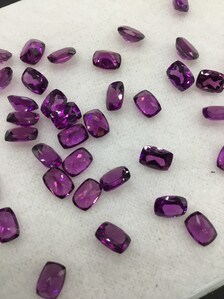Piedras facetadas de granate púrpura de 1 quilate, naturales, sueltas, para la elaboración de joyería fina. - Product Image 3