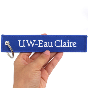 Llavero con Parche Bordado Personalizado, Diseño a Medida, Logotipo Personalizado, Correa de Tela con Letras, para Bolsa, Suministro del Fabricante - Product Image 3