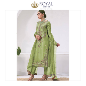 ชุดปากีสถานงานปักผ้าไหมแท้คุณภาพดีเยี่ยม คอลเลคชั่นดีไซเนอร์ชั้นนำ จัดจำหน่ายโดยตรงจากโรงงาน เหมาะสำหรับงานปาร์ตี้ - Product Image 4