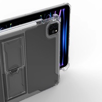 Étui antichoc transparent en TPU+PC au design simple avec support pour iPad Pro 11/9.7/10.2/10.9/12.9 avec emplacement pour stylet