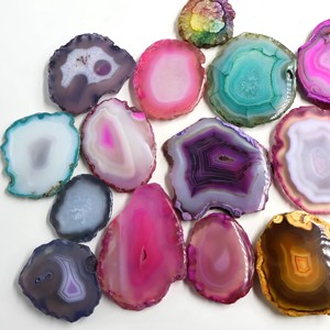 2024 High Quality Healing Quartz <b>Chakra</b> Reiki Home Decor Set Gift Agate Slices Stone Slabs Crystal Coasters Loose Gemstones Bulk - Product Image 4