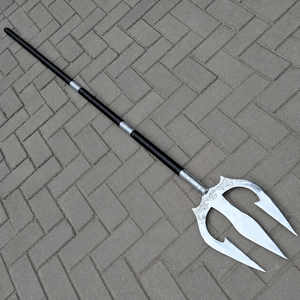 Trident inspiré d'Aquaman |   Trident à trois pointes forgé à la main sur mesure |   Objet de collection inspiré du cinéma avec étui - Product Image 5