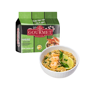 Omacheee 5 Star Hot Sour Shrimp 80g features chewy <b>noodles</b> with a spicy and tangy shrimp broth for a bold tasty meal - Product Image 3