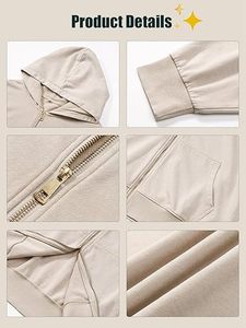 Sweat à capuche zippé oversize délavé à l'acide pour homme, 100 % coton, épaules tombantes, style streetwear vintage, personnalisable - Product Image 6