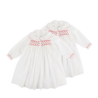 Vente en gros de vêtements pour enfants fabriqués au Vietnam, robe smockée pour filles de haute qualité, pyjamas imprimés, doux et confortables, OEM ODM