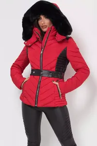 <b>Women's</b> Waterproof Hooded Winter Ultra <b>Lightweight</b> Packable Cotton Filled <b>Parka</b> Jacket - Product Image 1