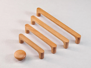 Bûche couleur porte d'armoire en bois poignée de garde-robe moderne Simple tiroir en bois massif de Falak World Export - Product Image 2