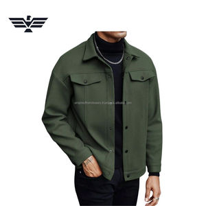 Chemise-veste en laine de qualité supérieure pour homme, écologique, respirante, moderne, décontractée, à boutons - Product Image 1